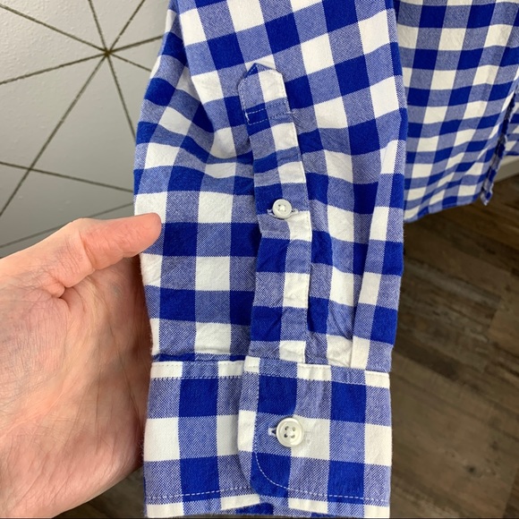 J. Crew Oxford Gingham Cotton Button Down Shirt - Picture 5 of 11